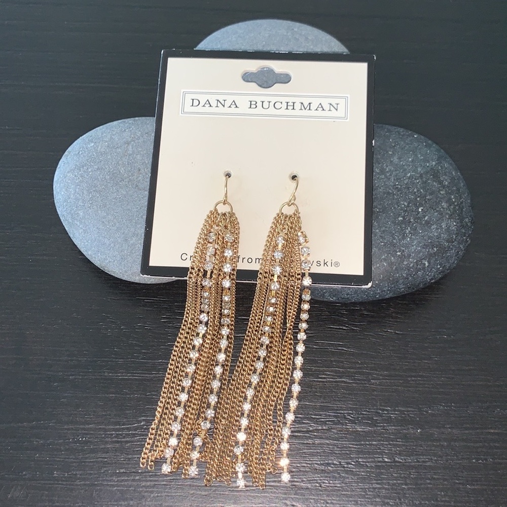 ⚡️FLASH SALE!⚡️ Swarovski Crystals Gold Chain Earrings